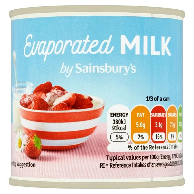 Sainsbury's Evaporated Milk 170g - gallery image 1