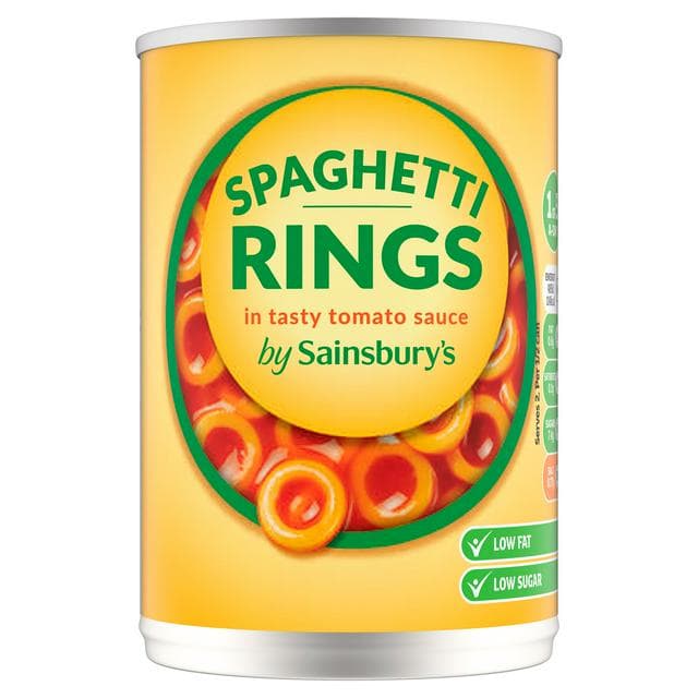 Sainsbury's Spaghetti Rings In Tomato Sauce 400g - gallery image 1