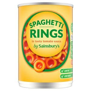 Sainsbury's Spaghetti Rings In Tomato Sauce 400g