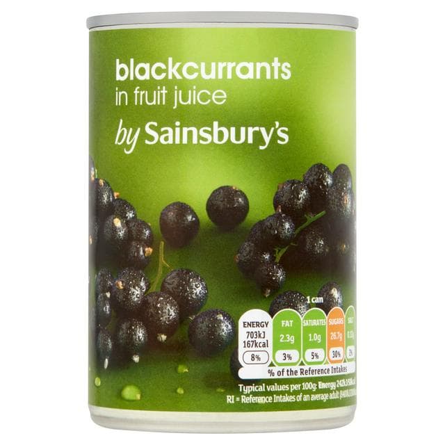 Sainsbury's Blackcurrants in Fruit Juice 290g - gallery image 1