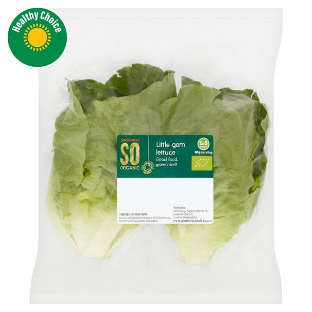 Sainsbury's Little Gem Lettuce, SO Organic x2 - gallery image 1