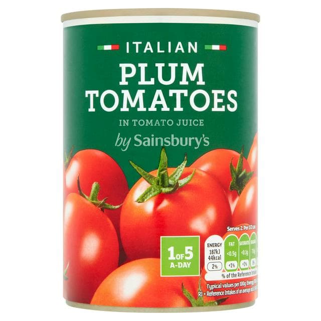 Sainsbury's Italian Plum Tomatoes 400g - gallery image 1