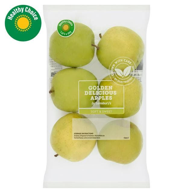 Sainsbury's Golden Delicious Apples x6 - gallery image 1