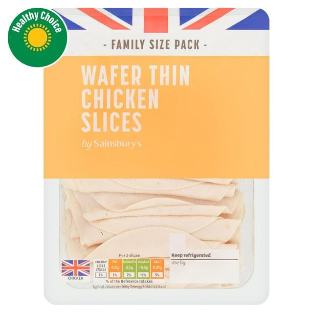 Sainsbury's British Wafer Thin Cooked Chicken Slices 400g - gallery image 1