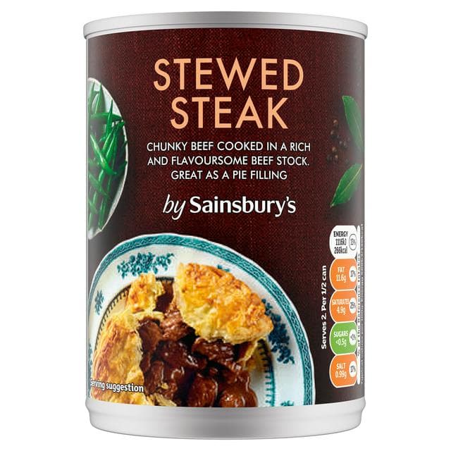 Sainsbury's Stewed Steak In Gravy 392g - gallery image 1
