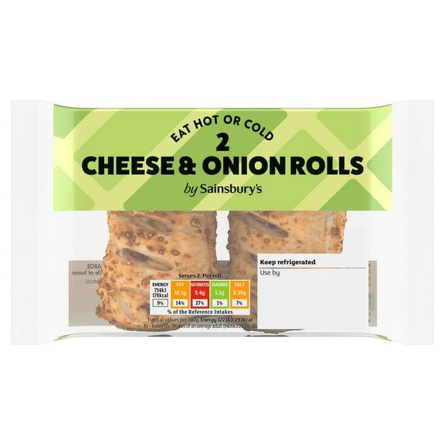 Sainsbury's Cheese & Onion Rolls x2 120g - gallery image 1