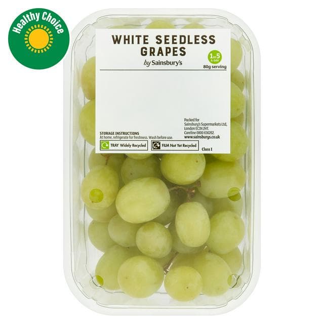 Sainsbury's White Seedless Grapes 500g - gallery image 1
