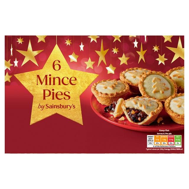 Sainsbury's 6 x Mince Pies 290g - gallery image 1