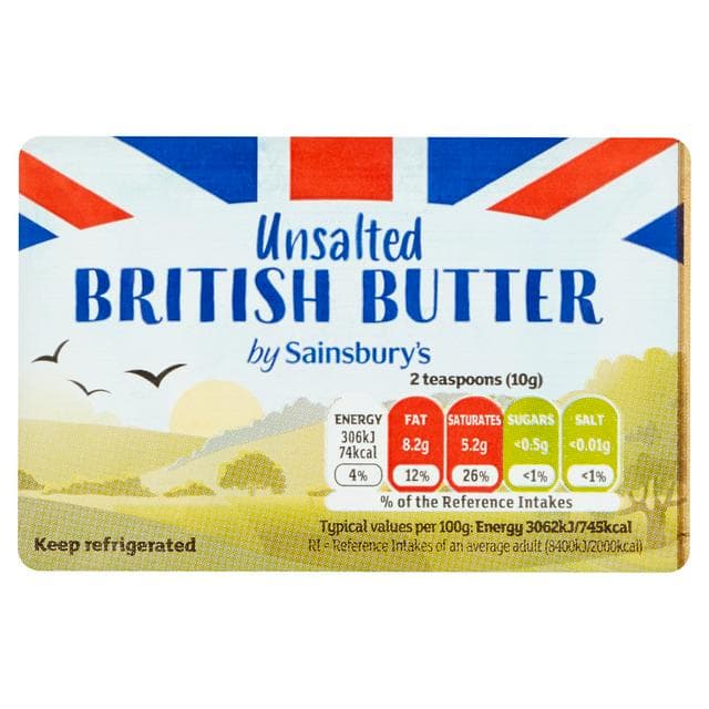 Sainsbury's British Butter, Unsalted 250g - gallery image 1
