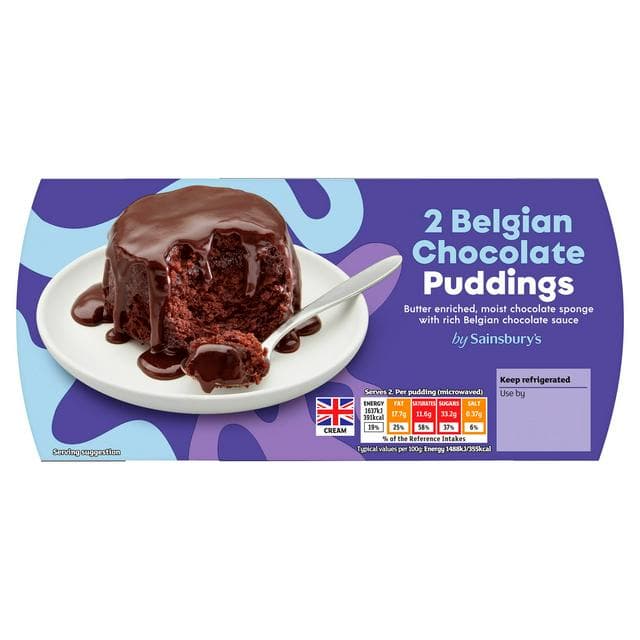 Sainsbury's Chocolate Sponge Pudding 2x110g - gallery image 1