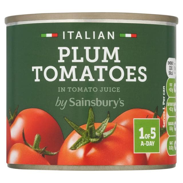 Sainsbury's Premium Peeled Plum Tomatoes 227g - gallery image 1