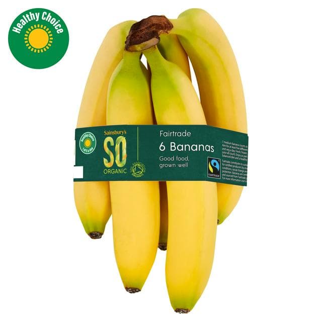 Sainsbury's Fairtrade Bananas, SO Organic x6 - gallery image 1