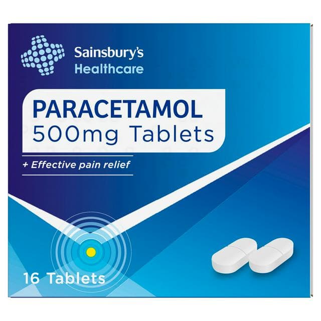 Sainsbury's Healthcare Paracetamol 500mg Tablets x16 - gallery image 1