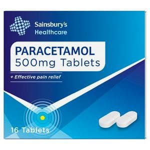 Sainsbury's Healthcare Paracetamol 500mg Tablets x16