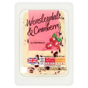 Sainsbury's Wensleydale Cheese with Cranberries 200g