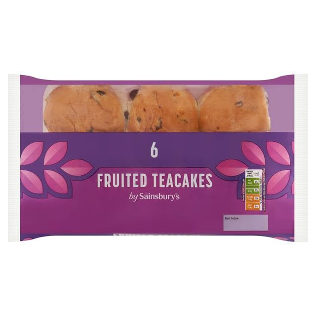 Sainsbury's 6 x Fruited Teacakes - gallery image 1