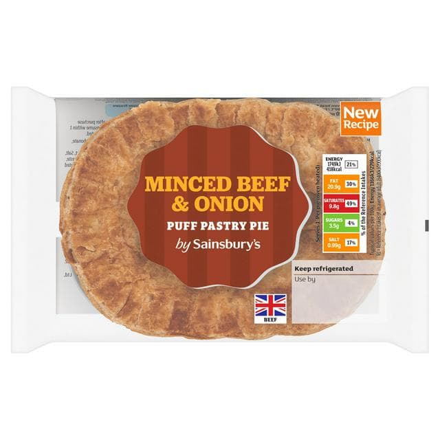 Sainsbury's Minced Beef & Onion Puff Pastry Pie 150g - gallery image 1