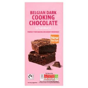 Sainsbury's Belgian Cooking Chocolate, Dark 200g