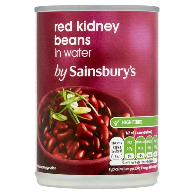 Sainsbury's Red Kidney Beans in Water 400g (240g*) - gallery image 1