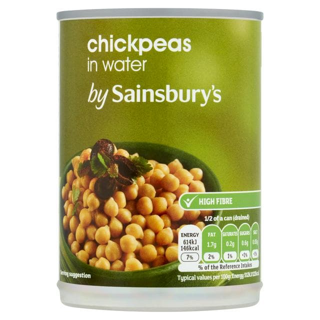 Sainsbury's Chickpeas in Water 400g (240g*) - gallery image 1