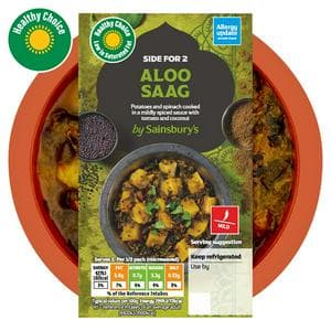 Sainsbury's Indian Aloo Saag Ready Meal Side For 2 300g
