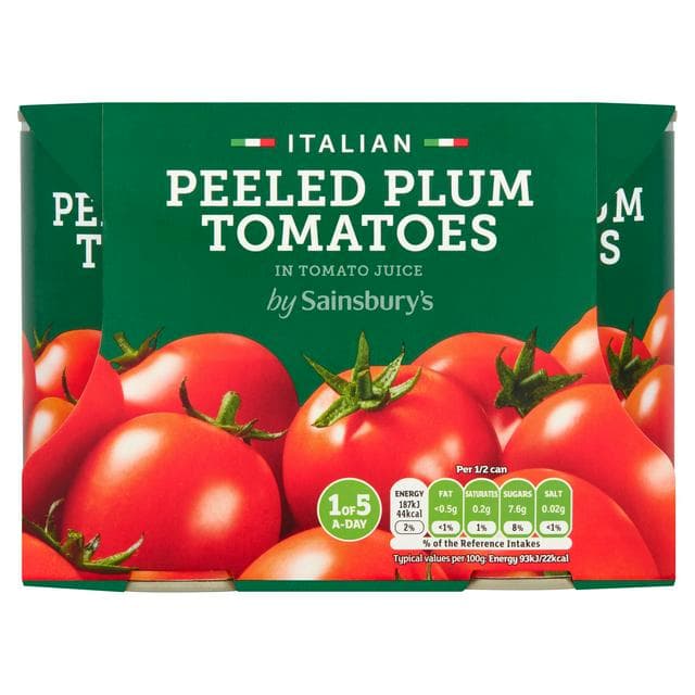Sainsbury's Premium Peeled Plum Tomatoes 4x400g - gallery image 1