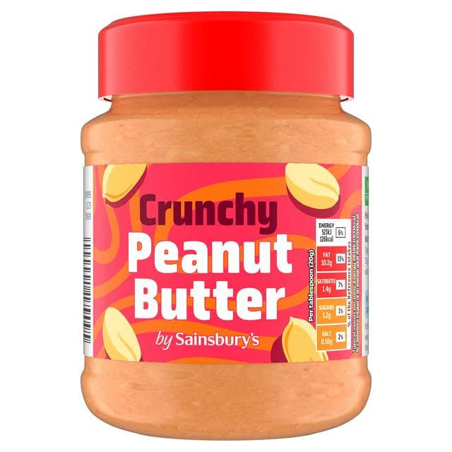 Sainsbury's Peanut Butter Crunchy 340g - gallery image 1