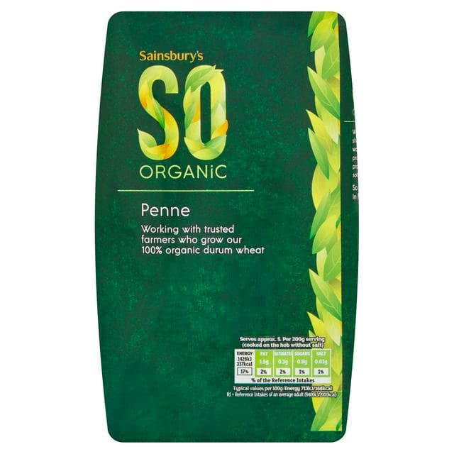 Sainsbury's Penne Pasta, SO Organic 500g - gallery image 1