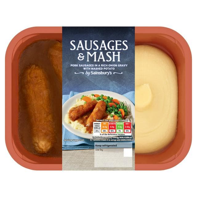 Sainsbury's Sausages & Mash 400g (Serves 1) - gallery image 1
