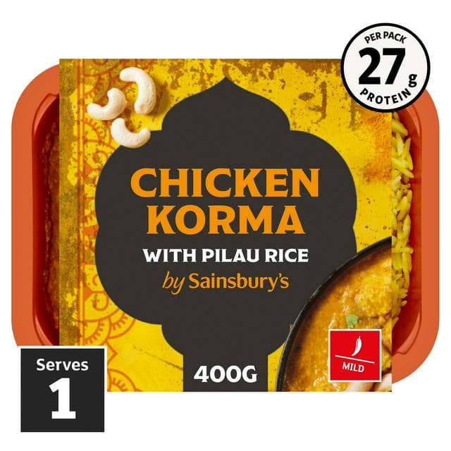 Sainsbury's Indian Chicken Korma Ready Meal Main For 2 400g - gallery image 1