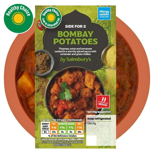 Sainsbury's Indian Bombay Potato Ready Meal Side For 2 300g - gallery image 1