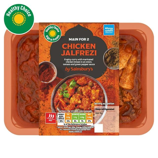 Sainsbury's Indian Chicken Jalfrezi Ready Meal Main For 2 400g - gallery image 1