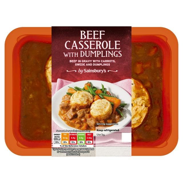 Sainsbury's Beef Casserole with Dumplings 400g (Serves 1) - gallery image 1