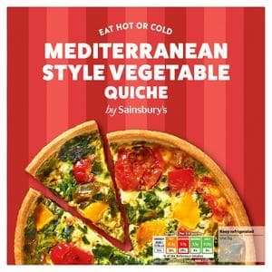 Sainsbury's Mediterranean Style Vegetable Quiche 400g