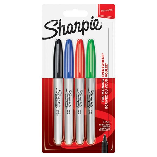 Sharpie Assorted Black/Blue/Red/Green 4pk - gallery image 1