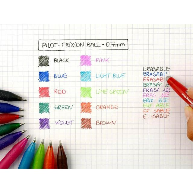 Pilot Pack of 3 FriXion Erasable 0.7 mm Rollerball Pen - gallery image 5