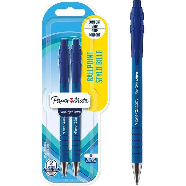 PaperMate FlexGrip Ultra Retractable Ballpoint Blue Pen - gallery image 1