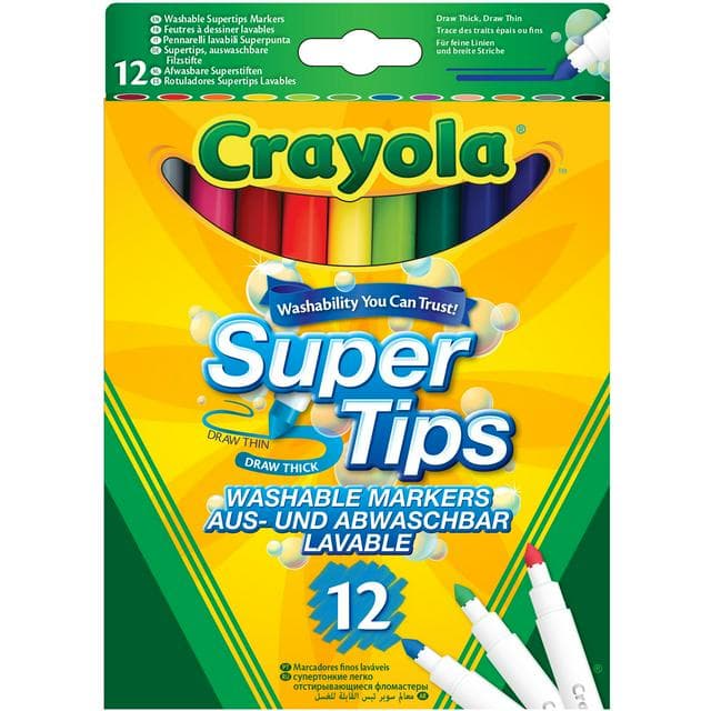 Crayola Pack of 12 Super Tips Markers - gallery image 1