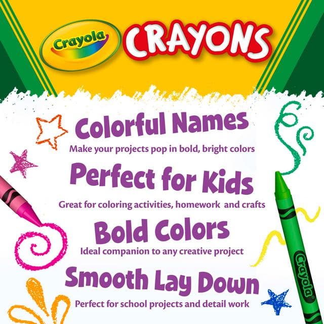 Crayola Pack of 24 Assorted Wax Crayons - gallery image 3