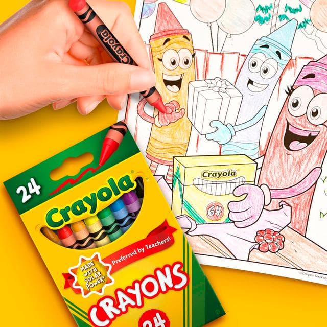 Crayola Pack of 24 Assorted Wax Crayons - gallery image 4