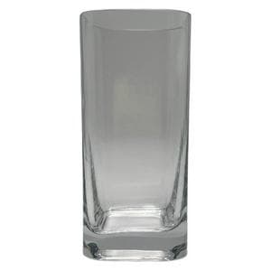 Habitat Small Round Edge Square Glass Vase - Clear