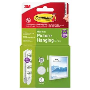 Picture Hanging Strips Medium White