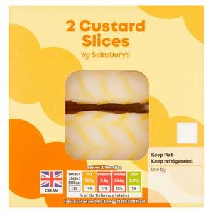 Sainsbury's Fresh Custard Slices x2 180g