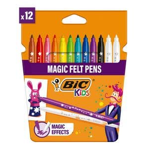 Bic Pack of 12 Kids Colour & Erase Magic Felt Pens