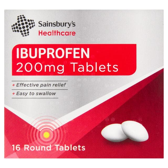 Sainsbury's Ibuprofen Tablets x16 200mg - gallery image 1