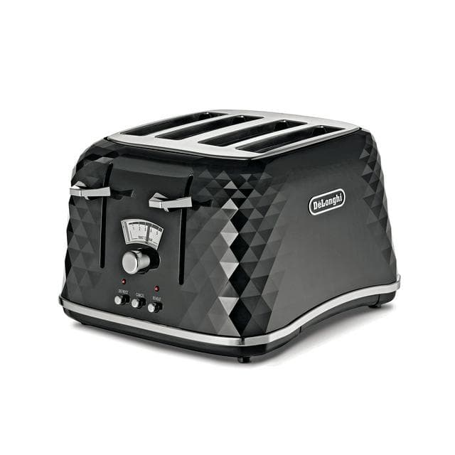 De'Longhi CTJ4003 Brillante 4 Slice Toaster - Black - gallery image 1