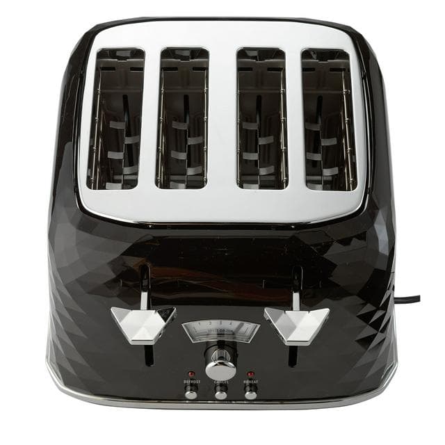 De'Longhi CTJ4003 Brillante 4 Slice Toaster - Black - gallery image 2