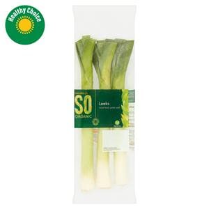 Sainsbury's Leeks, SO Organic 400g