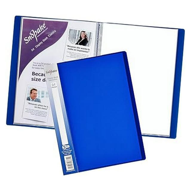 Snopake A4 Electra Display Book 24 Pockets - Blue - gallery image 2
