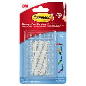 Command Clear Decorating Clips 20 Clips & 24 Strips